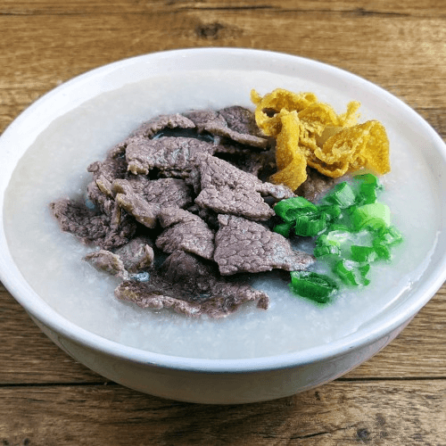 C55 Fresh Beef Congee 生滾牛肉粥.