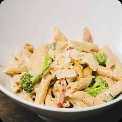 Jerk Chicken Rasta Pasta.