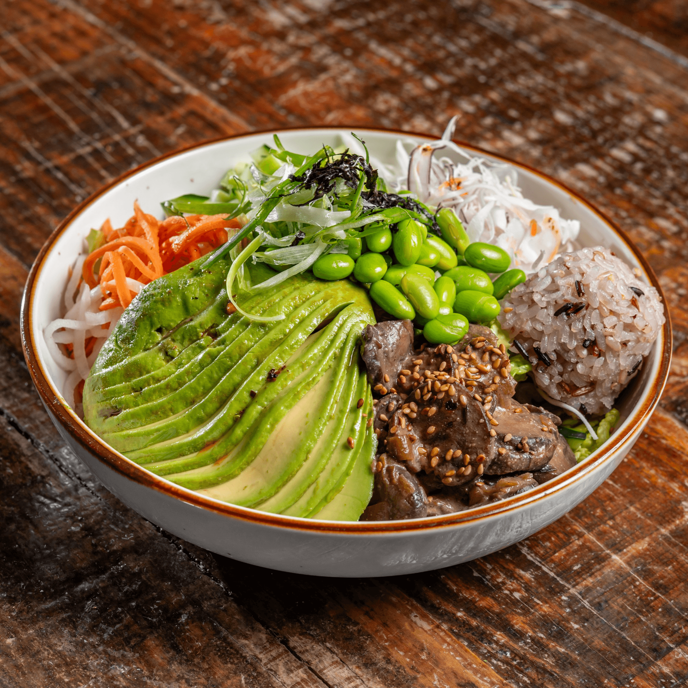 Hot miso mushroom bowl.