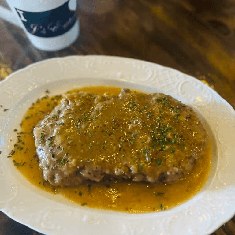 Chicken Fried Steak and 1 Side.