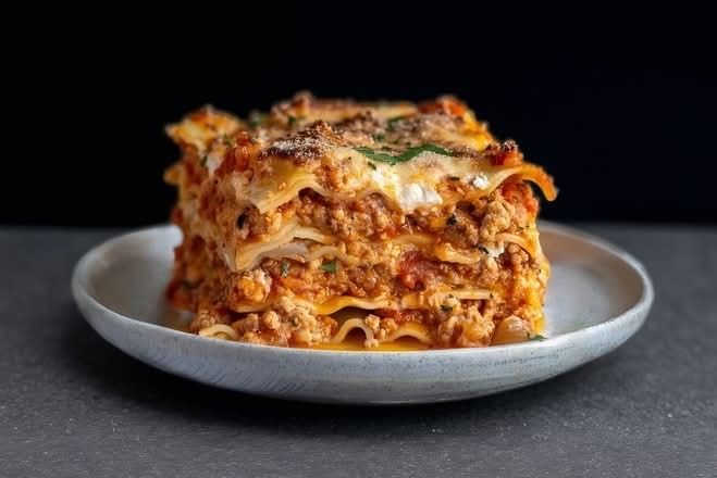 Grace's Famous Meat Lasagna.