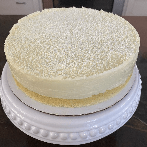 8" White Truffle Cake
