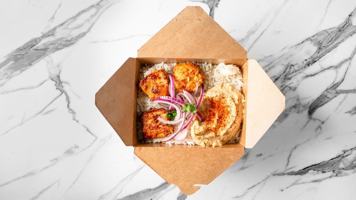 Chipotle Chicken Kebab Bowl Lunch.