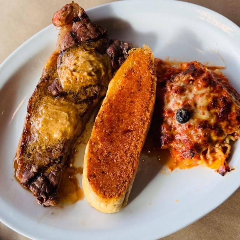 Dancing Butter Steak & Lasagna.