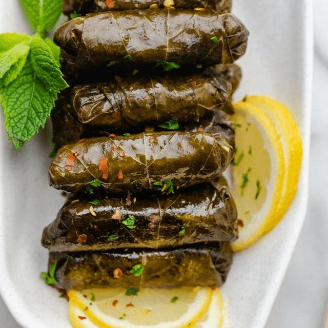 Stuffed Grape Leaves.