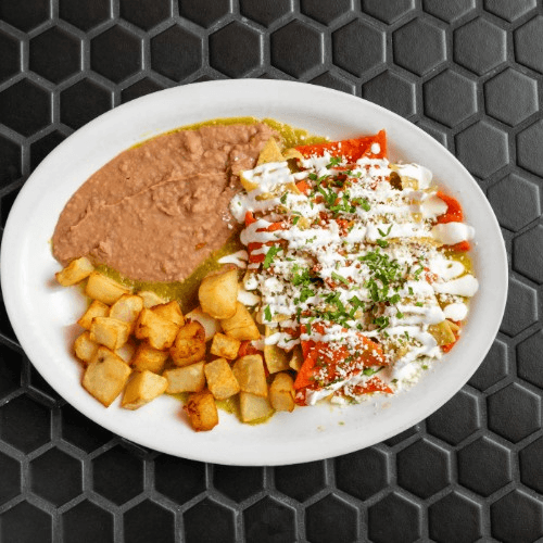 Chilaquiles Verdes Plates.