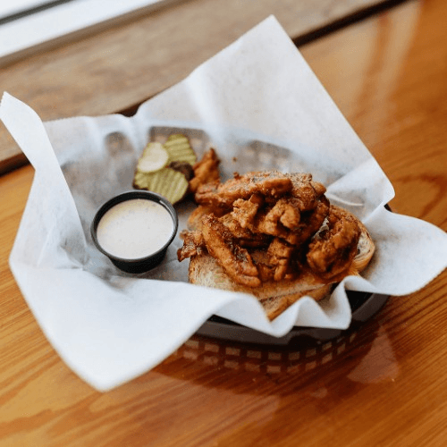 "Hot Fried" Chicken Feathers.