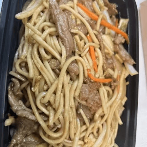 (L) Beef Lo Mein.