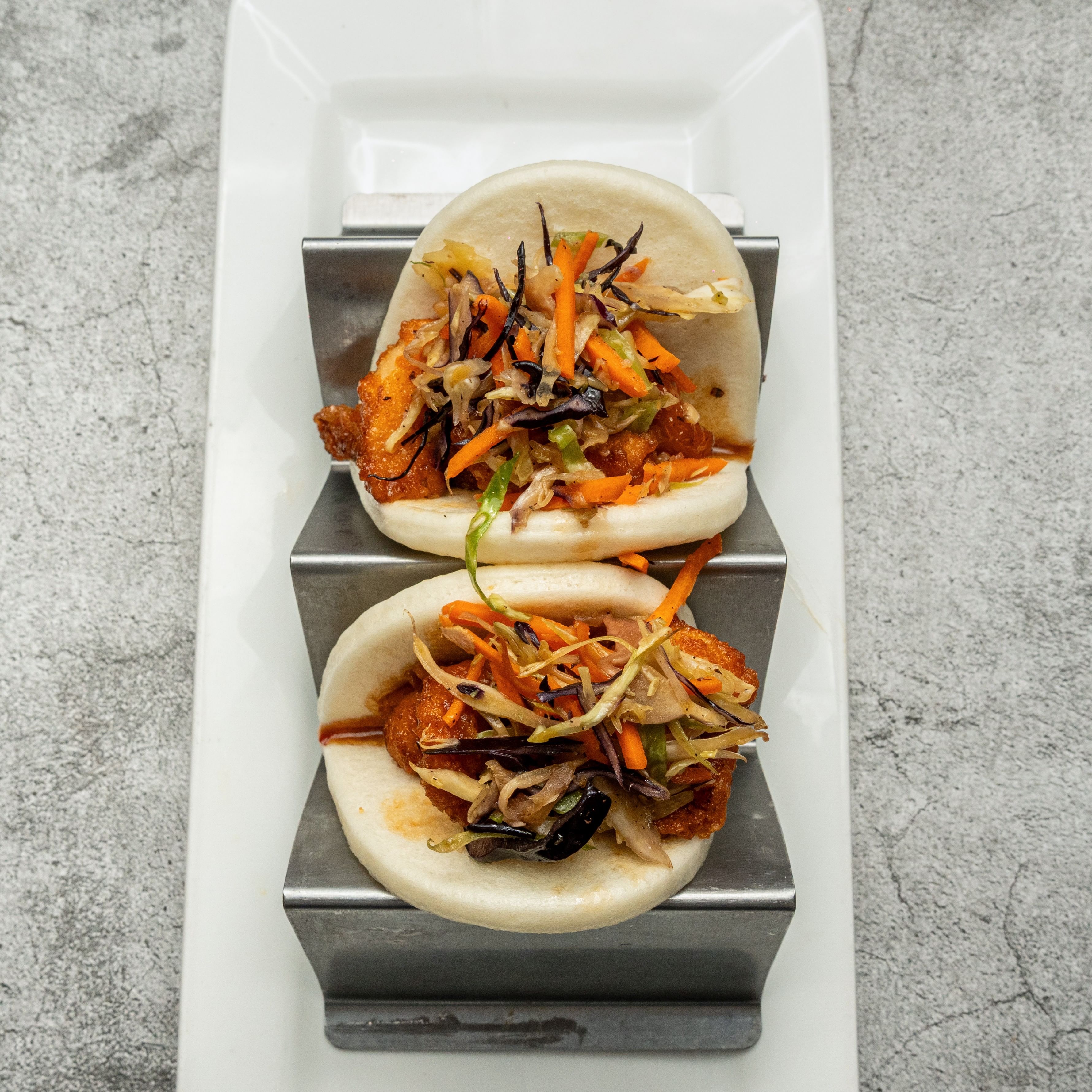 General Tso Steamed Buns.