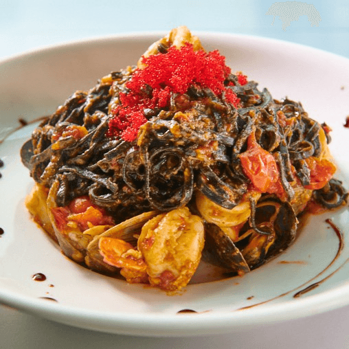 Seafood Squid Ink Linguine.