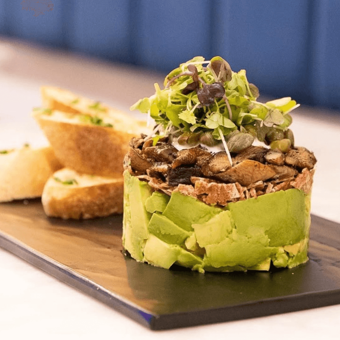 Mushroom and Avocado Tartare.