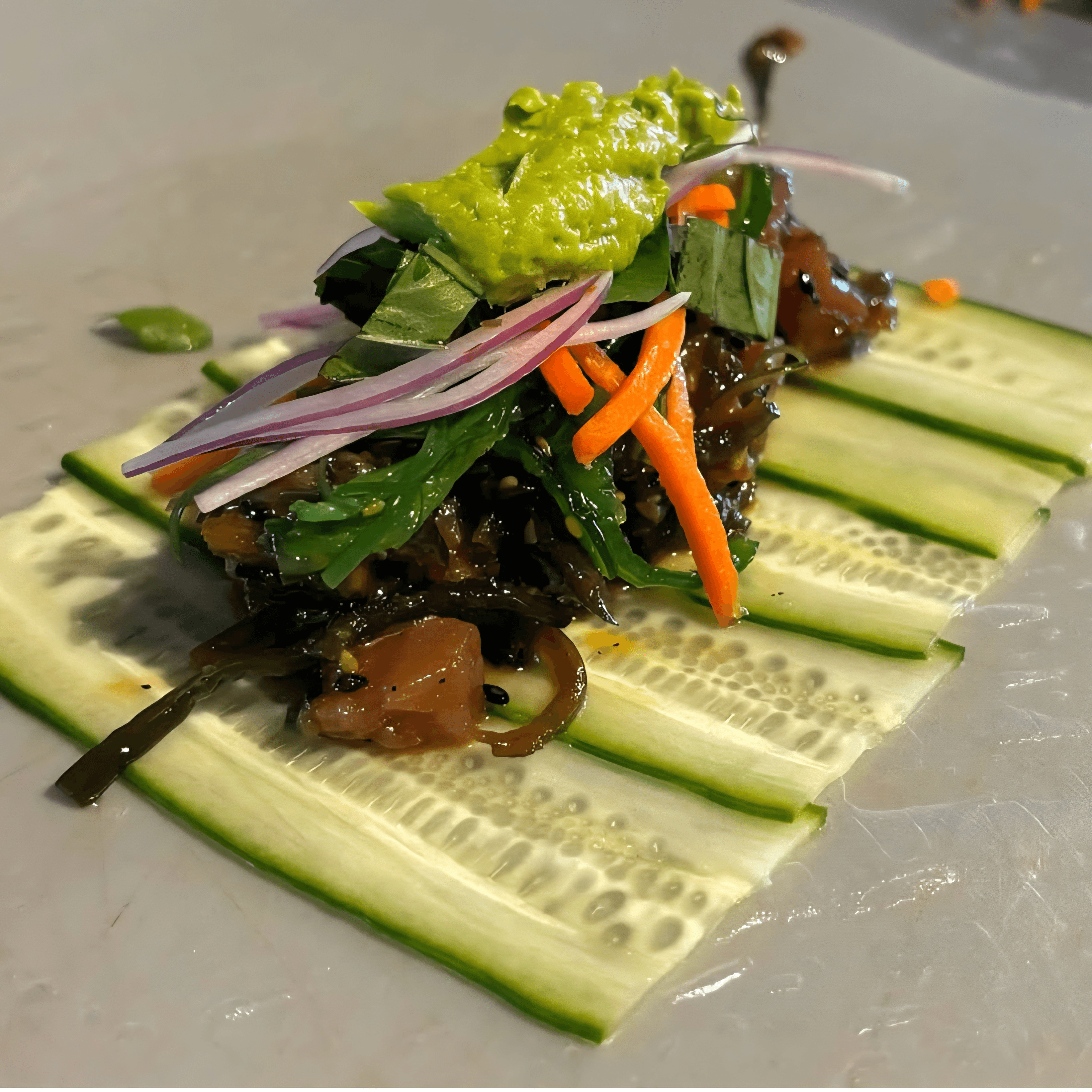 AHI POKÉ SPRING ROLLS.