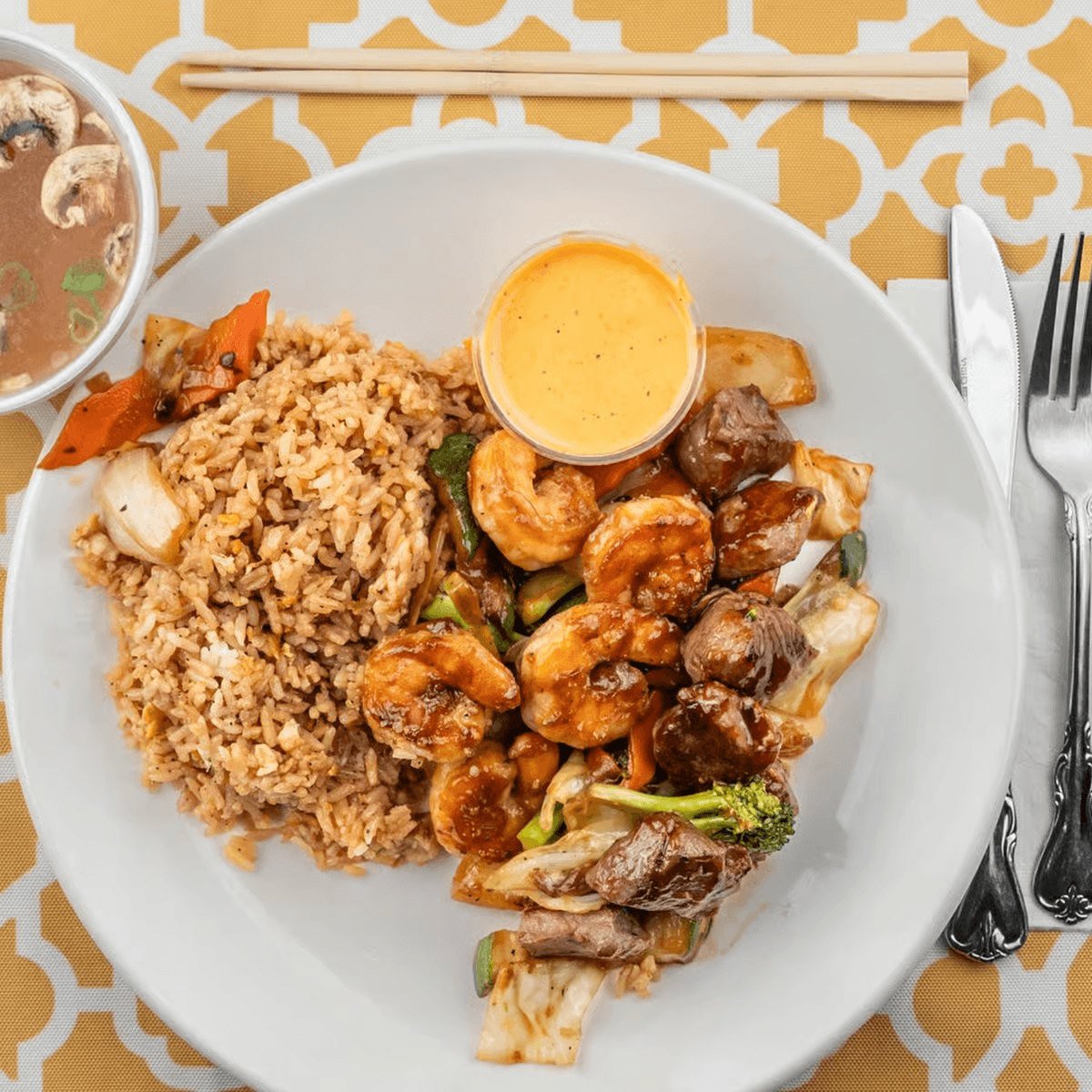 Chicken and Shrimp Hibachi.