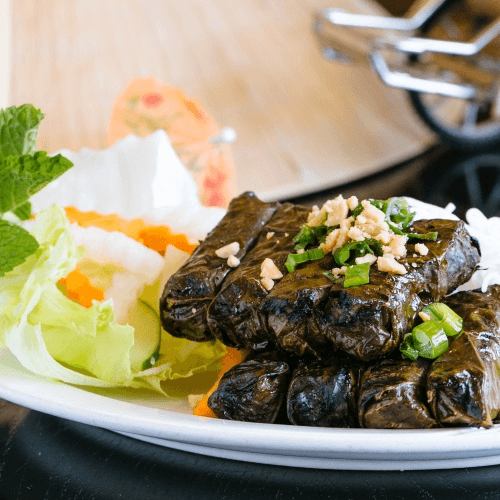 Stuffed Grape Leaves.