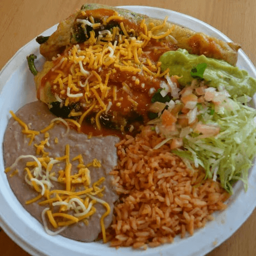 Chiles Rellenos Plate.