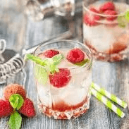 Lychee Strawberry Lemonade.