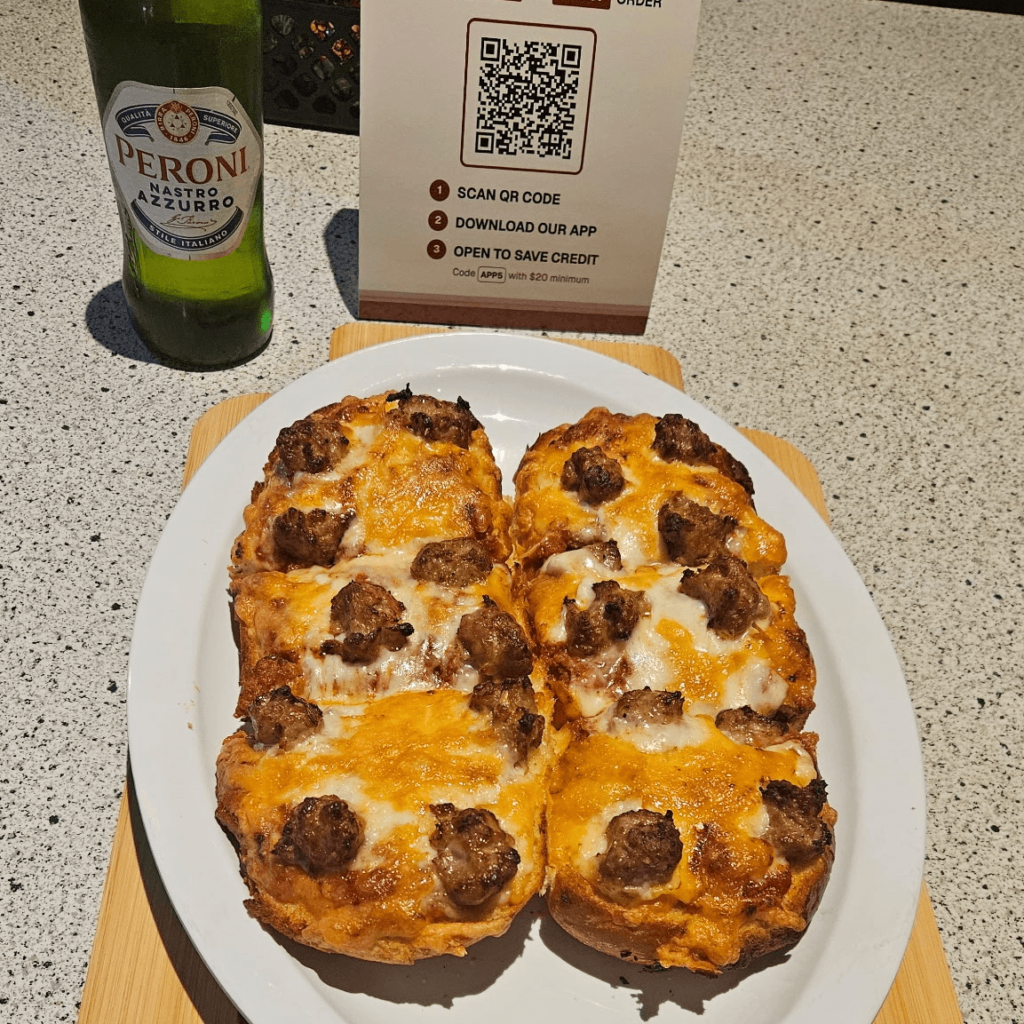 Meatball or Sausage Sandwich.