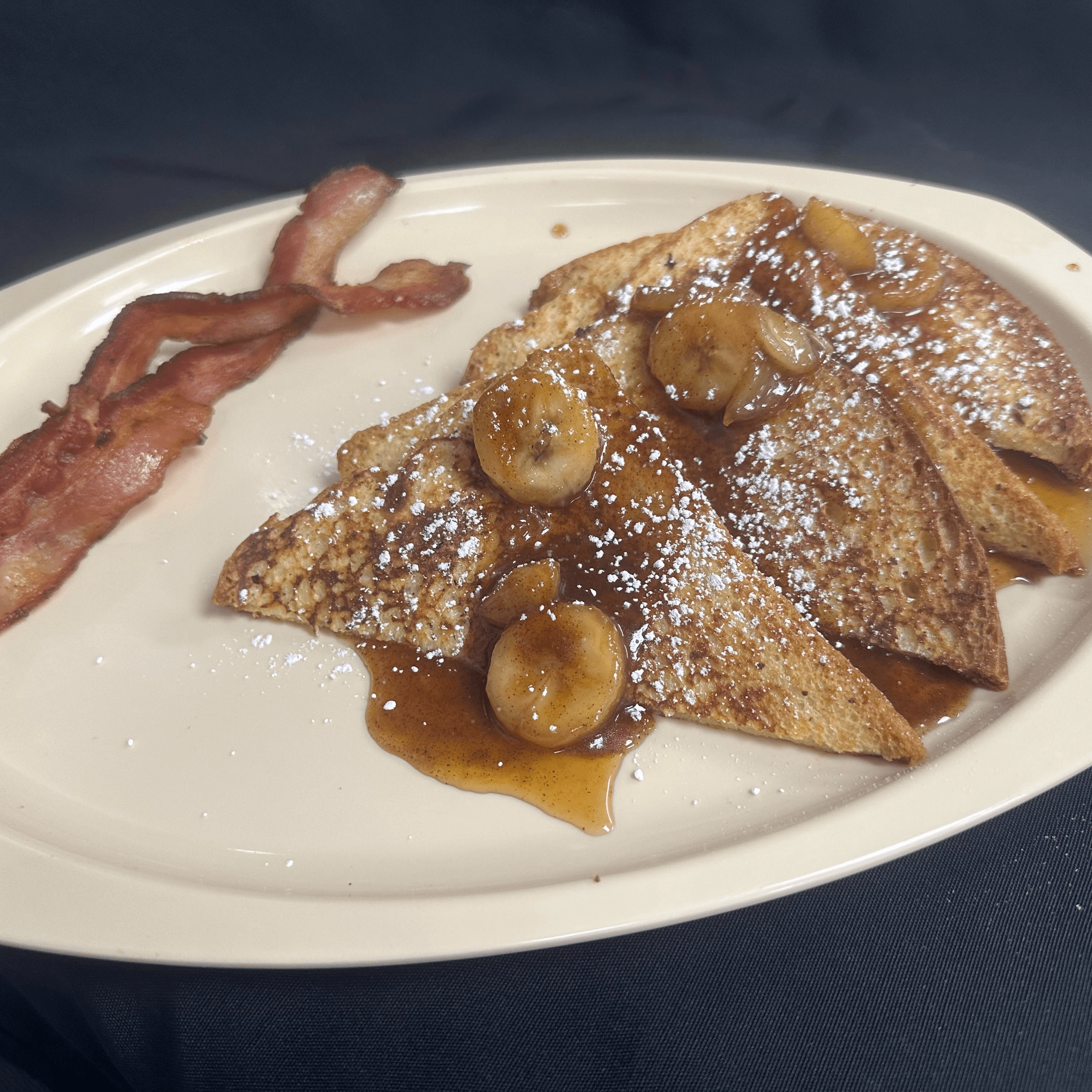 Bananas Foster French Toast Plus.