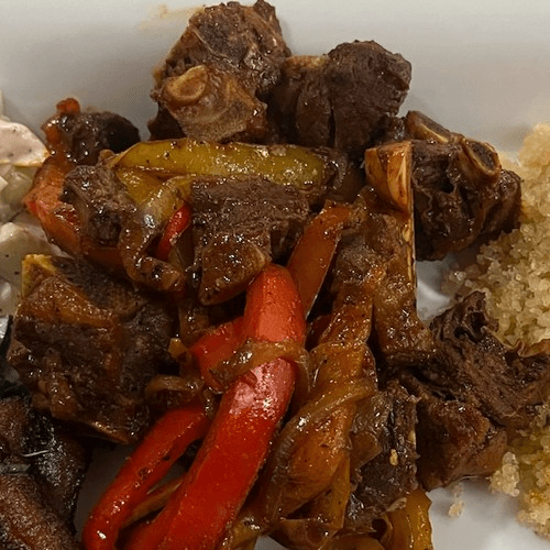 Dry Rice With Goat.