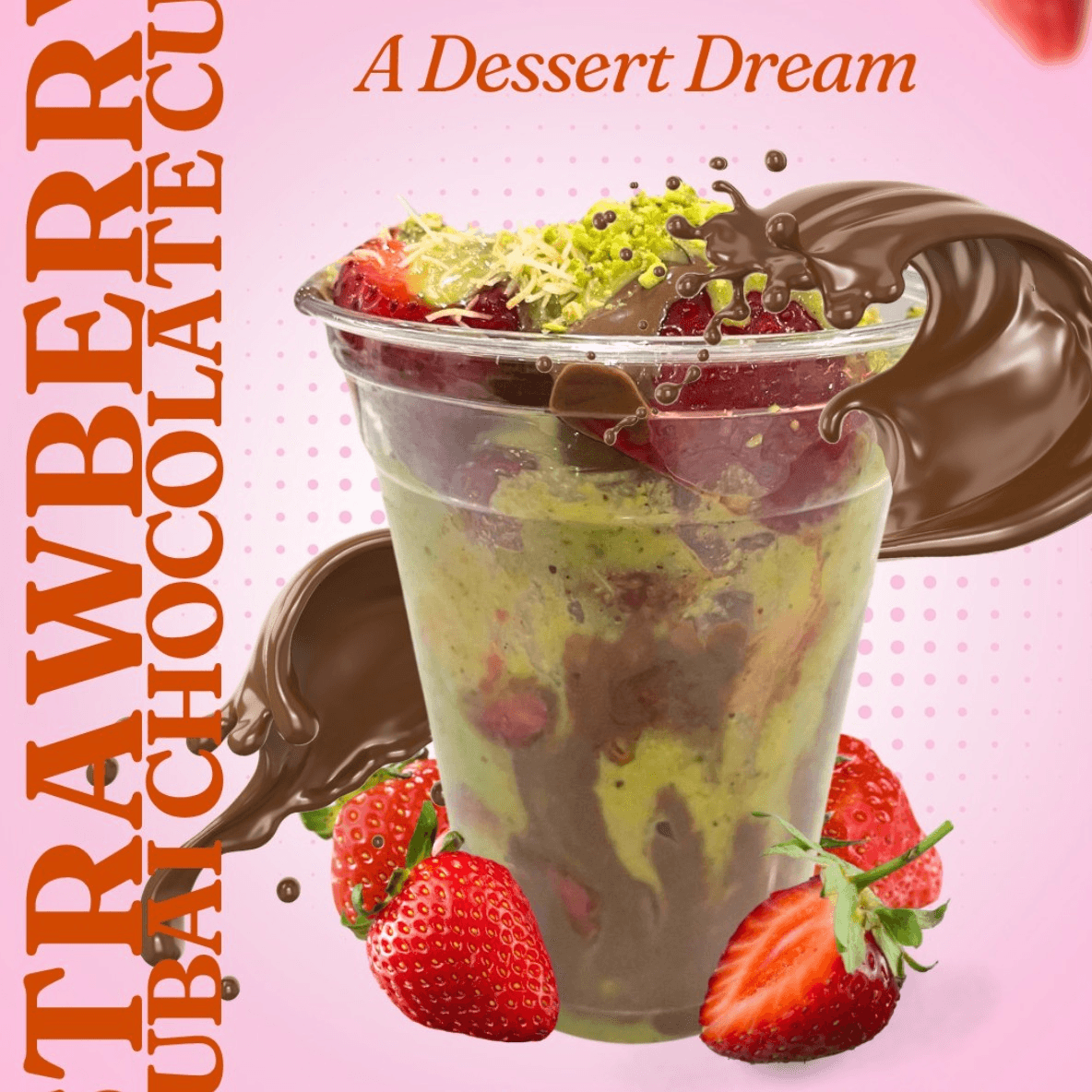 Dubai chocolate Strawberry cup.
