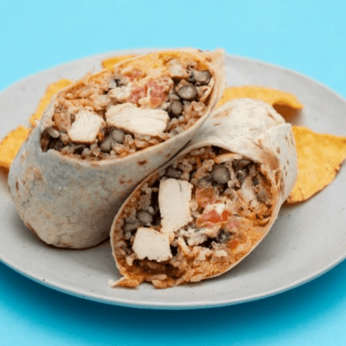 2 Beef Burritos with Cheese Dip.