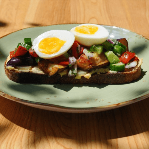 Egg/Plant Tartine.