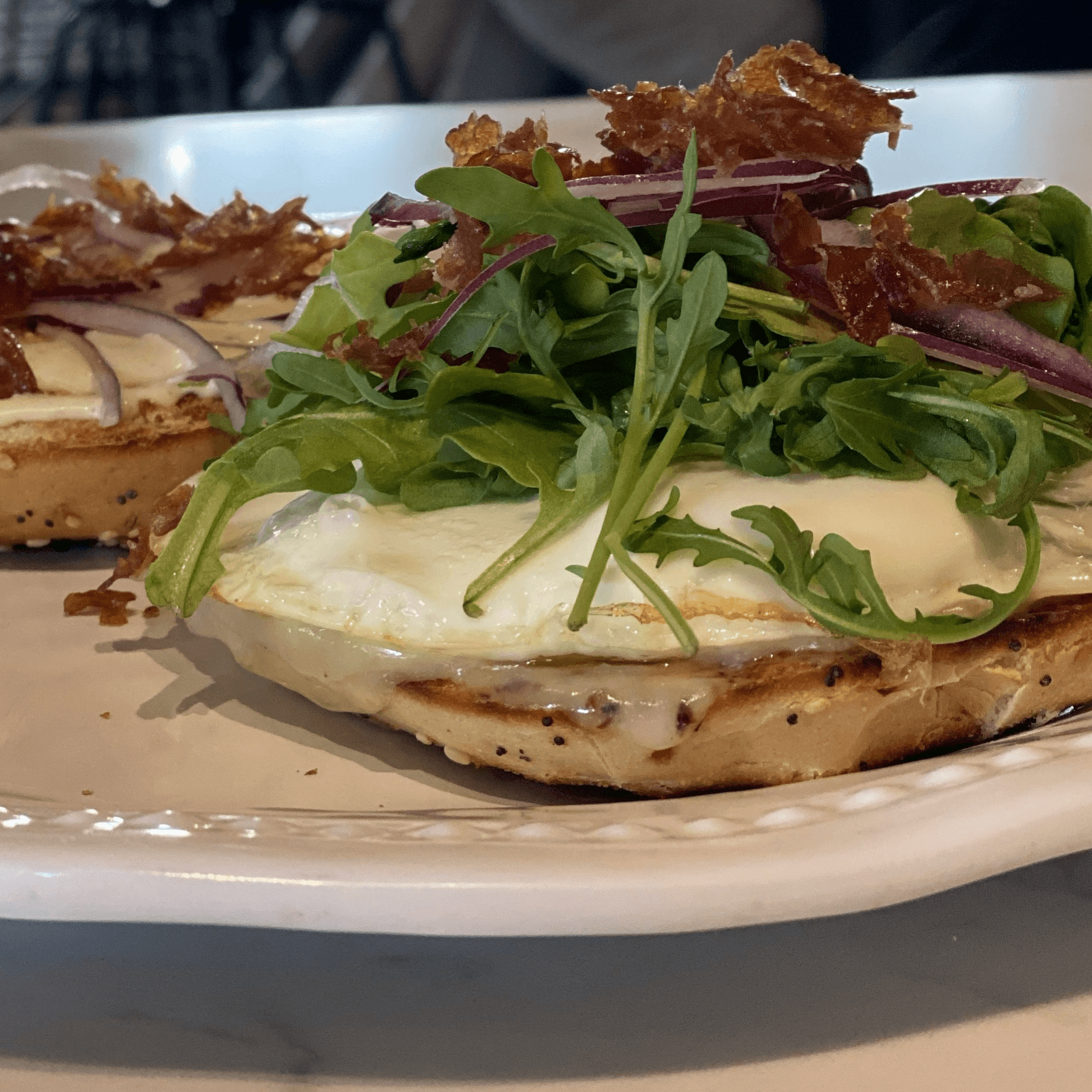 EVERYTHING BAGEL SANDWICH.