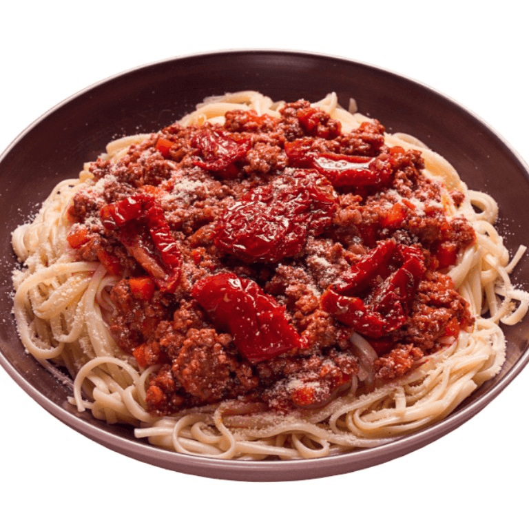 Linguini Bolognese.
