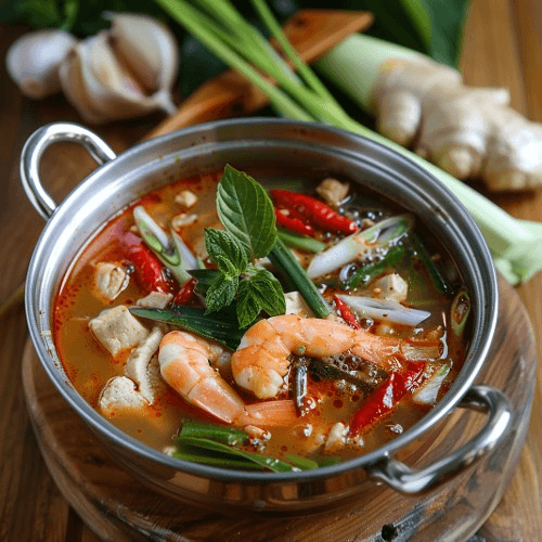 Tom Yum (Thai Hot & Sour Soup) (Hot Pot).