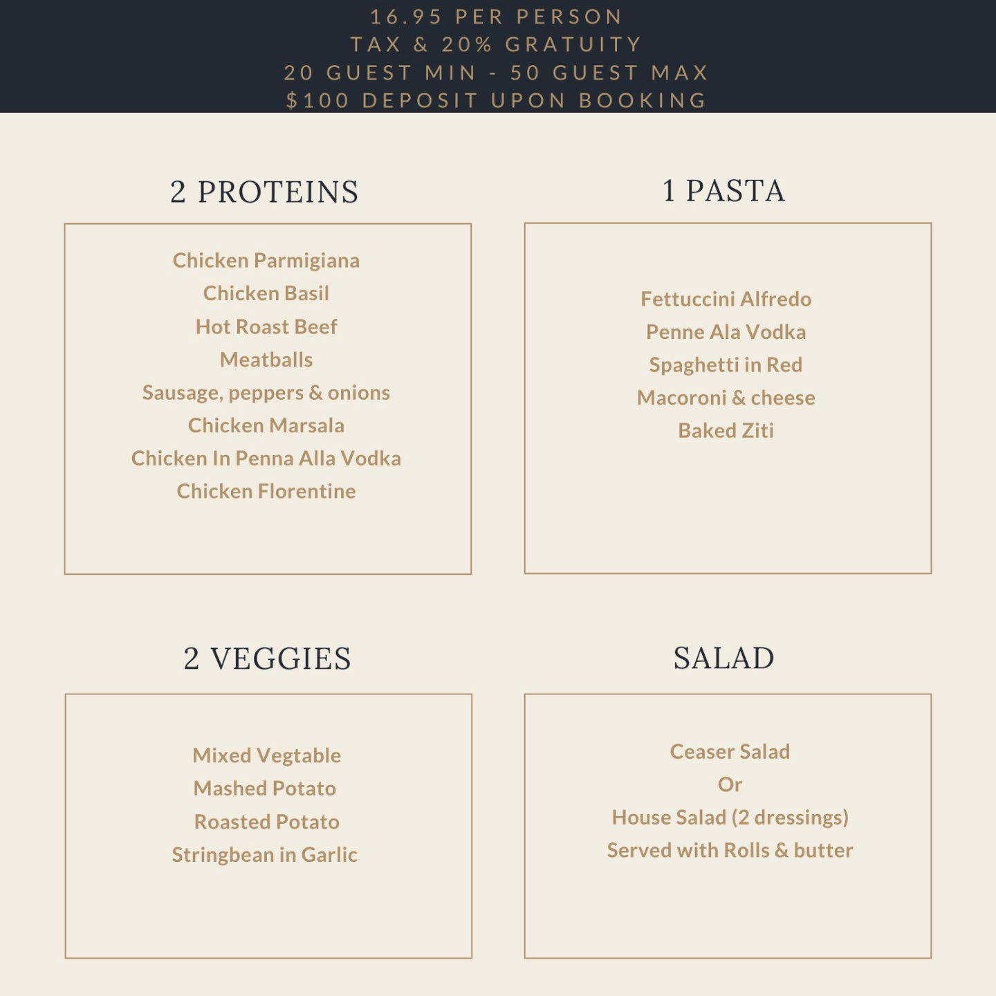 Catering Package 1  