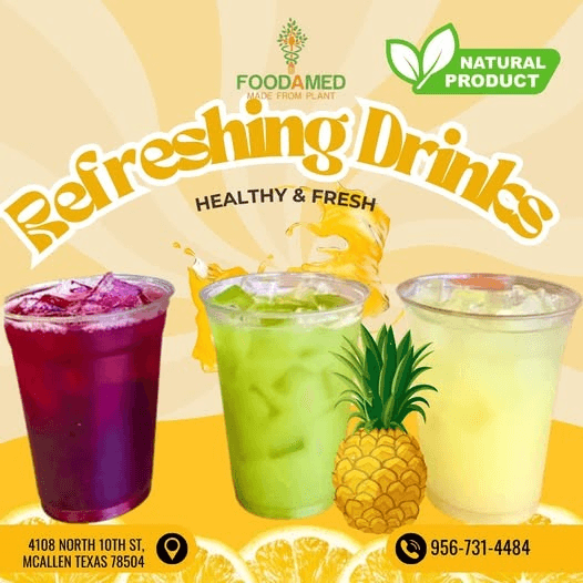 Pineapple, Ginger, Lime Drink, 16oz.