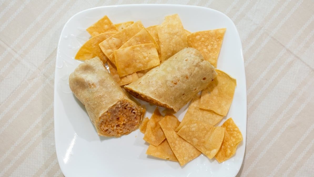 Bean, Cheese & Rice Burrito.