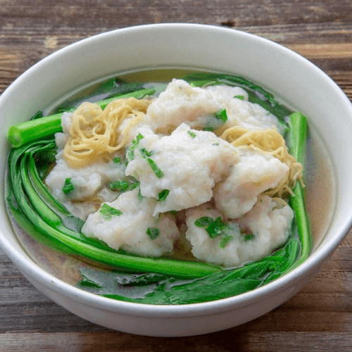 N35 House Special Fish Paste & Lettuce Noodle Soup 原味生菜魚滑湯麵