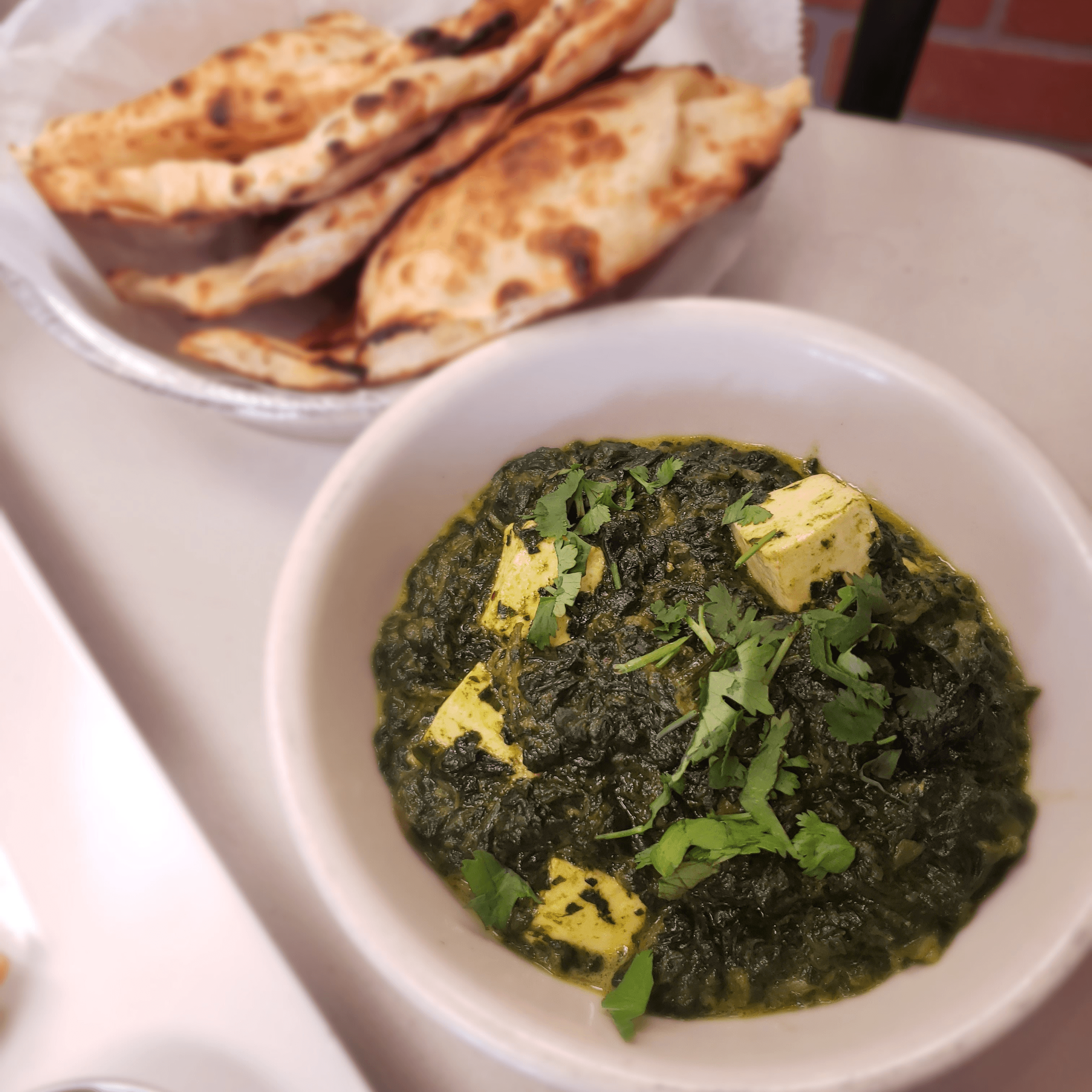 Saag paneer.