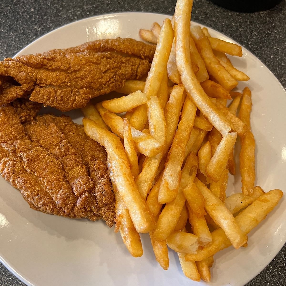 2 Catfish Fillets & Fries.