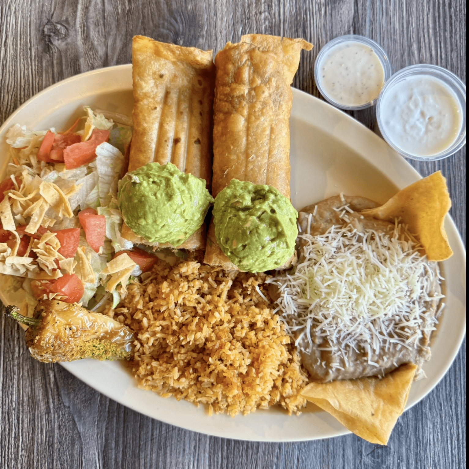 Chicken Flauta Combo.