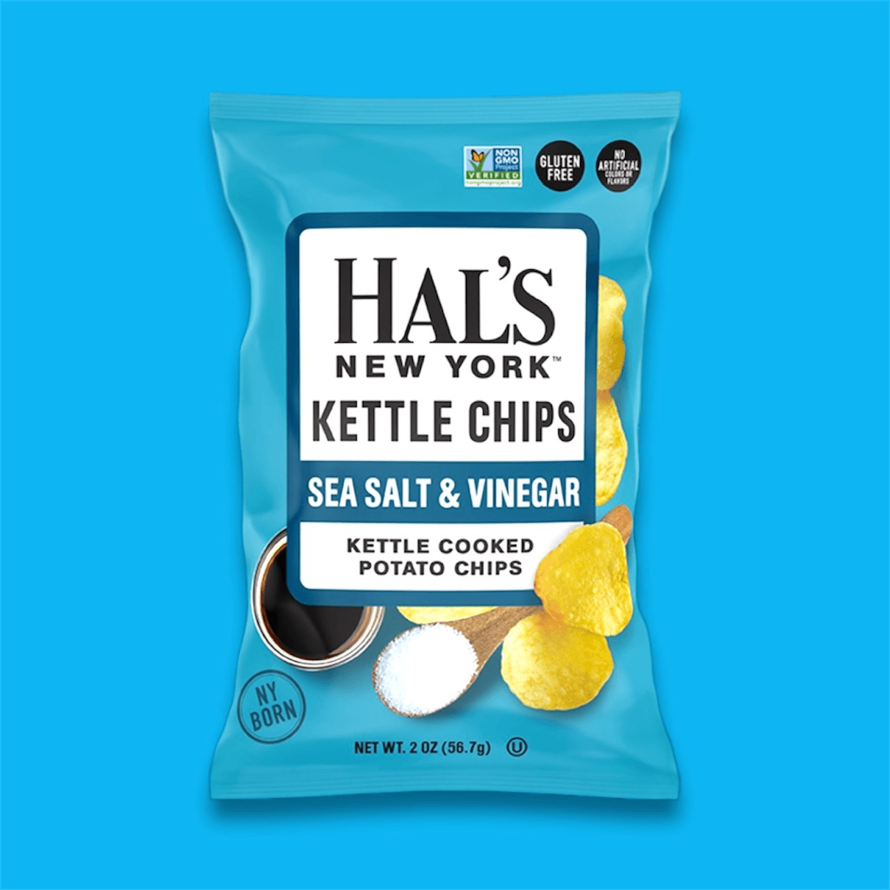 Hal's - Salt & Vinegar Potato Chips.
