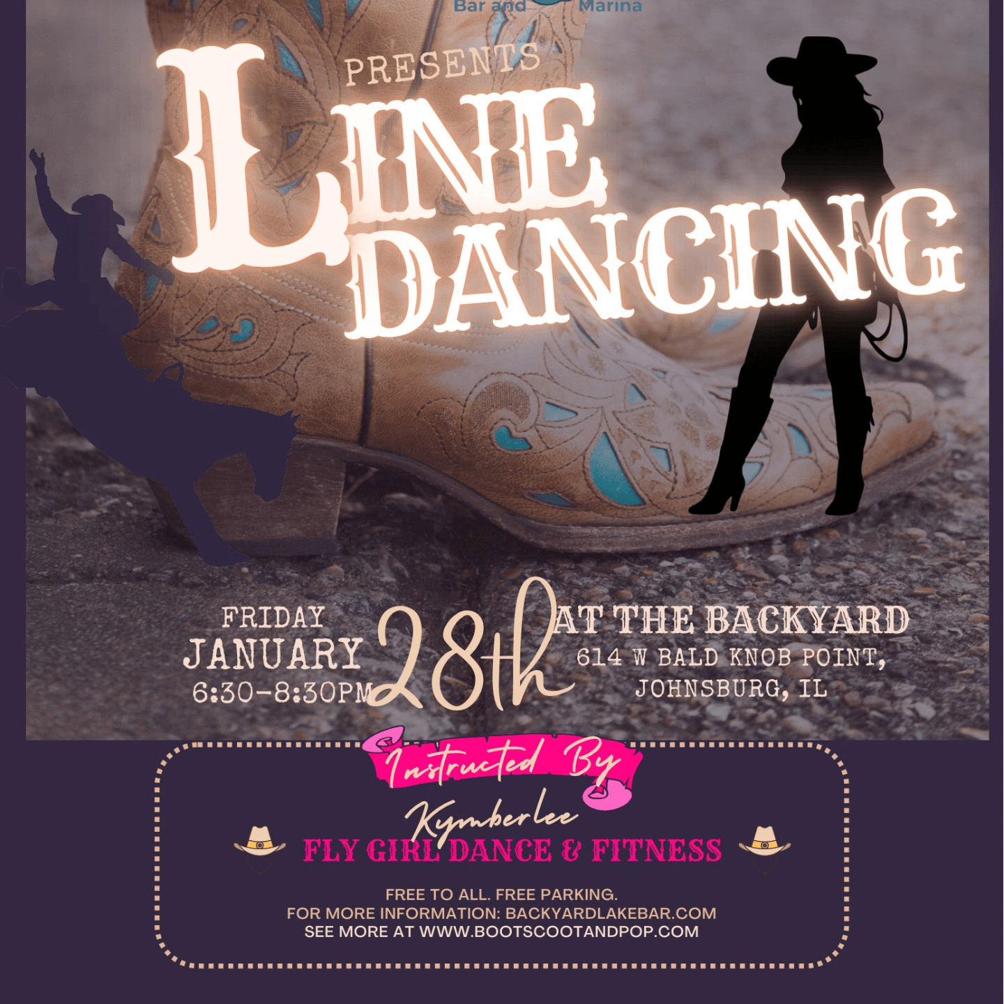 Line Dancing the Last Friday of Every Month. 