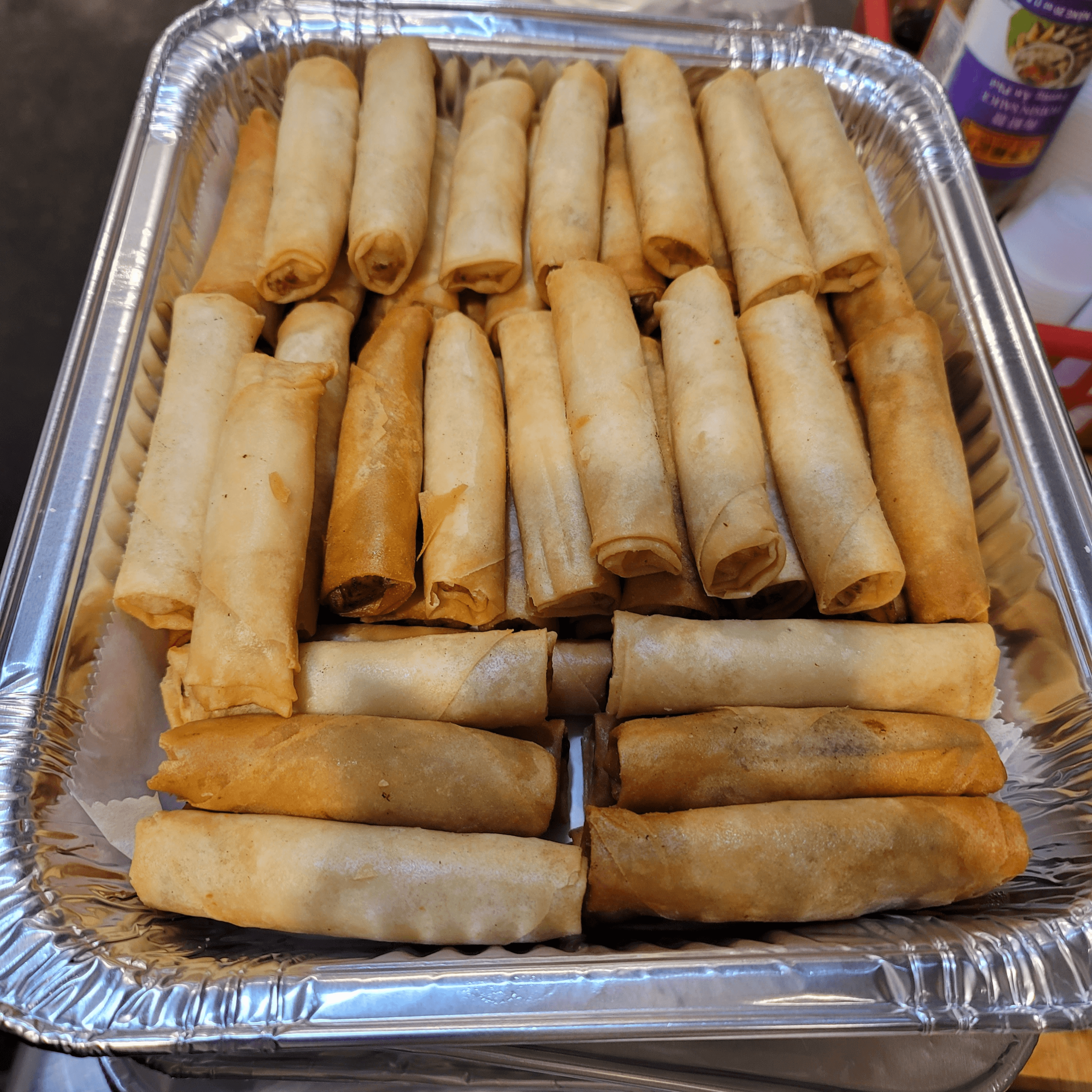 KRAB CHEESE ROLLS HALF PAN.