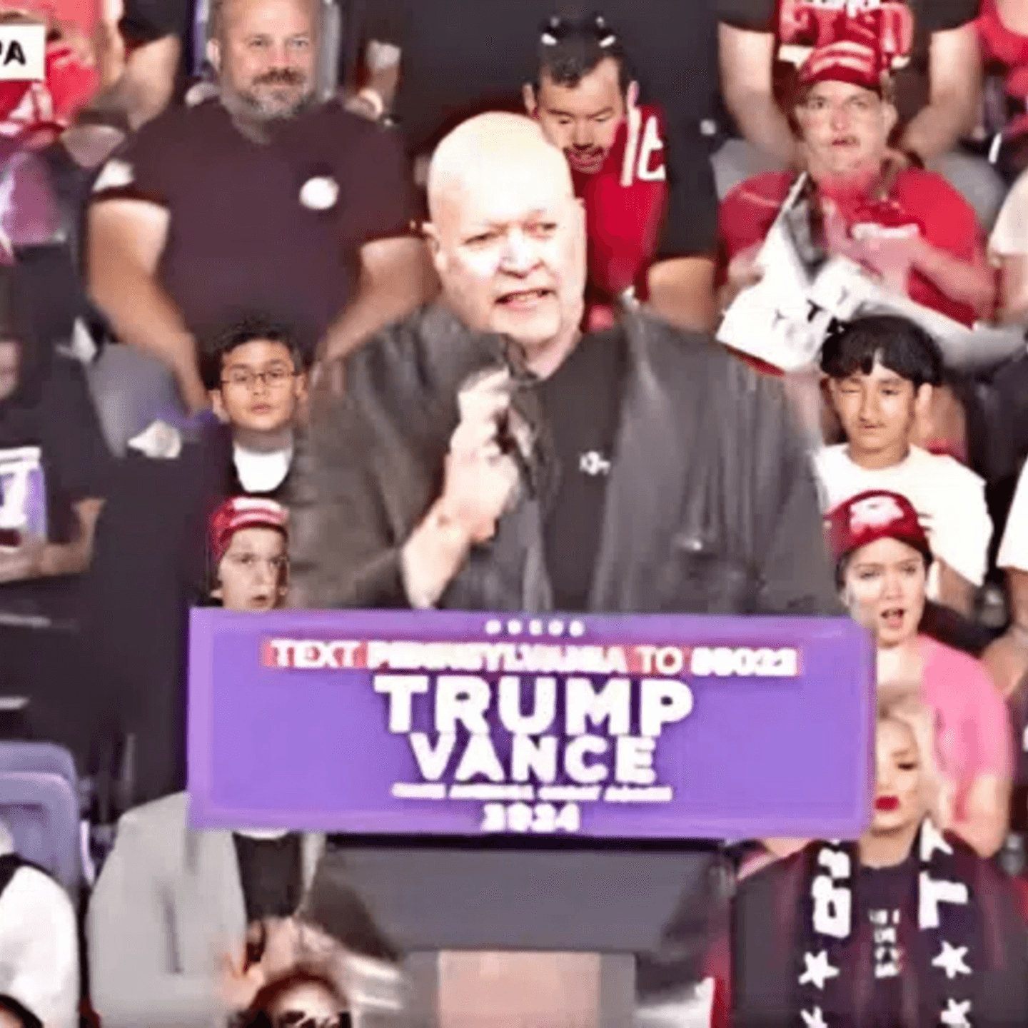 Joe Ruffino Speaks at Rally Before President Trump