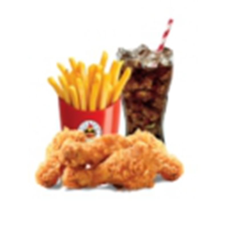 Fried Chicken Drumsticks(10) & French Fries & Soda.
