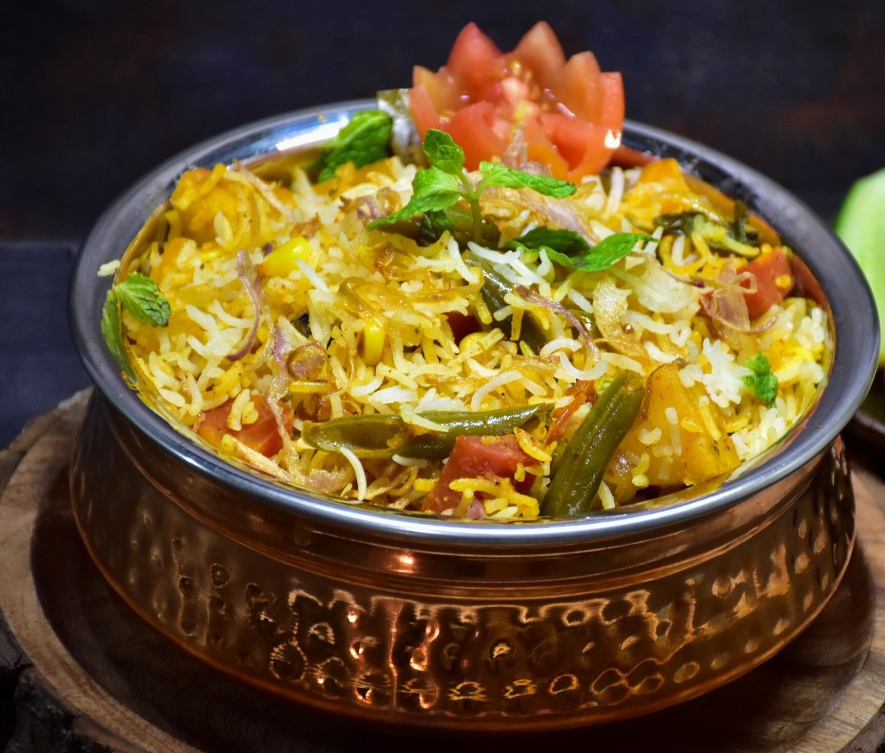 Vegetarian Biryani.