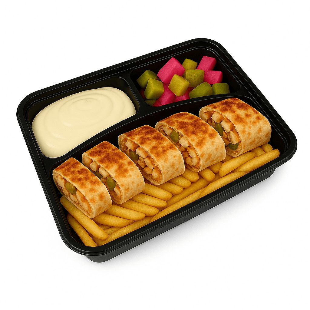 Chicken Shawarma Arabic Meal.