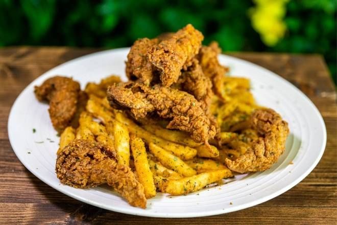 Oyster Mushrooms & Fries.
