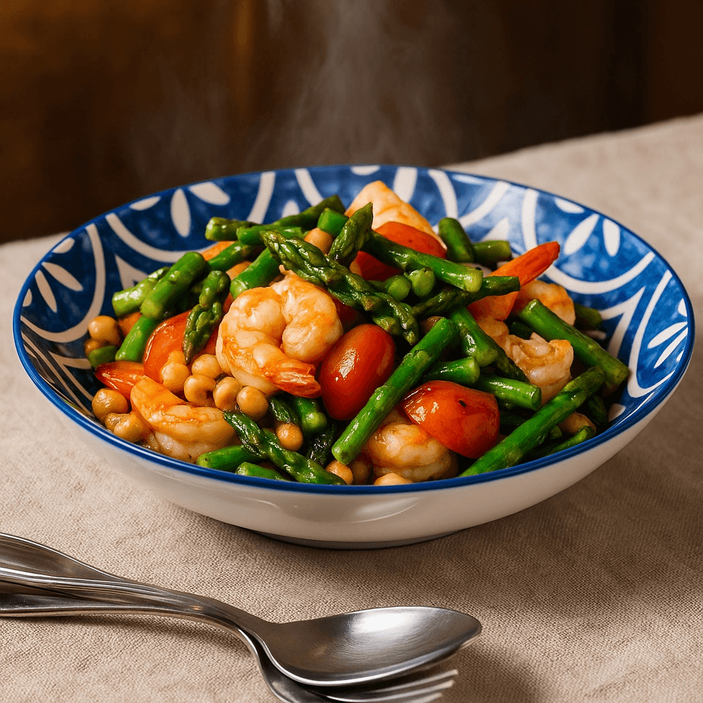 Asparagus and mushroom.