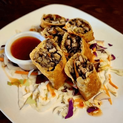 Jerk Chicken Egg-Rolls.