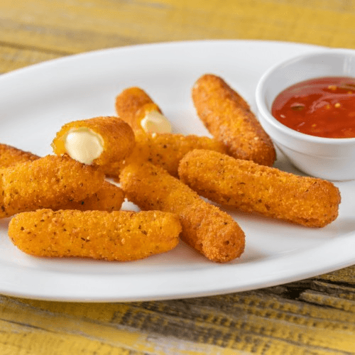 Fried Mozzarella Cheese.