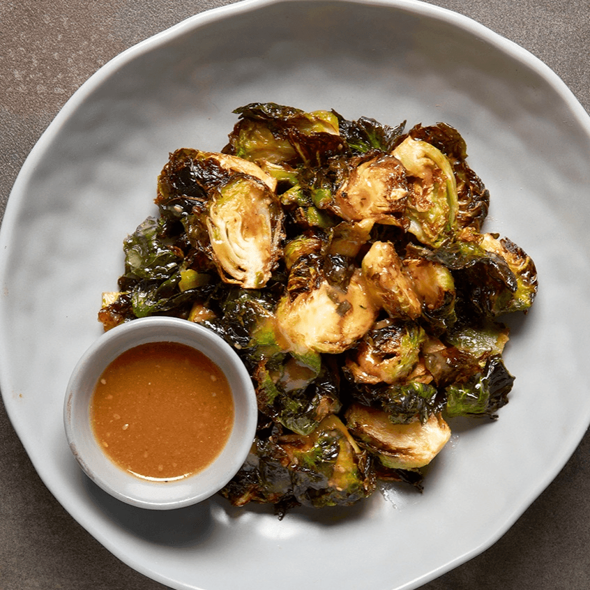 Fried Miso Brussel Sprouts.
