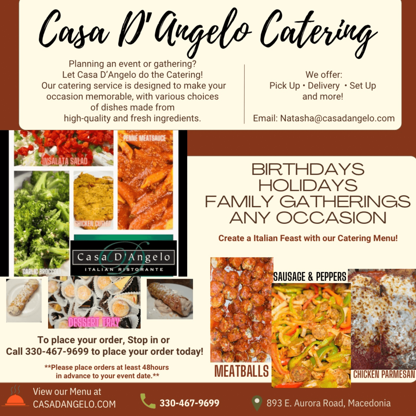 Bring Casa D'Angelo to Your Next Event!