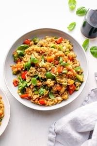 Thai Street Style Basil Fried Rice (Gluten-free).